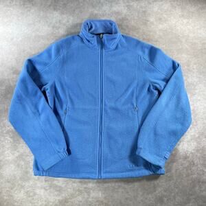 Vintage L.L. Bean Embroidered Logo Blue Soft Cozy Full Zip Sweater